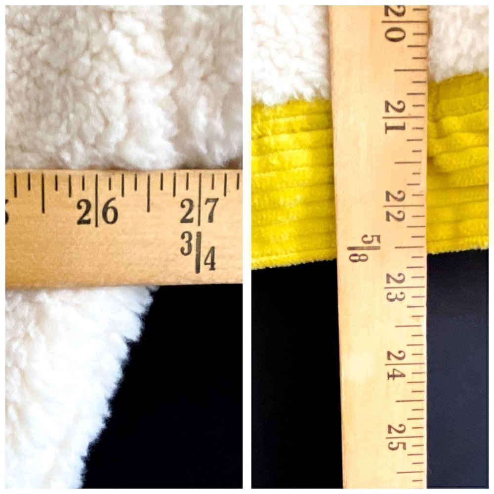 Anthropologie Leslie Sherpa Jacket Size M, Ecru, Yellow NWT - Picture 16 of 16